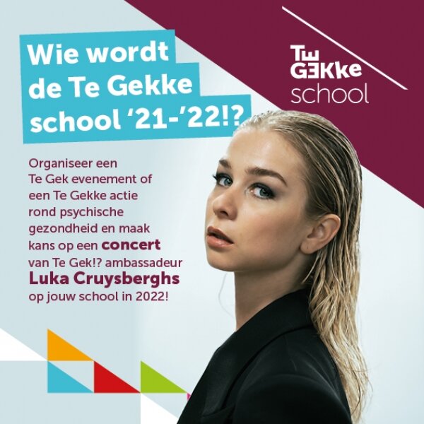 Luka Cruysberghs nieuwe ambassadeur Te Gek!? scholenaanbod